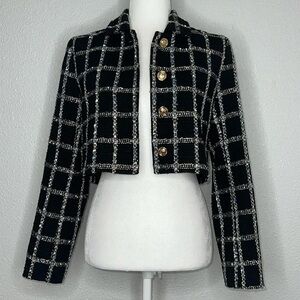 Jason Wu Black and White Checkered Jacket